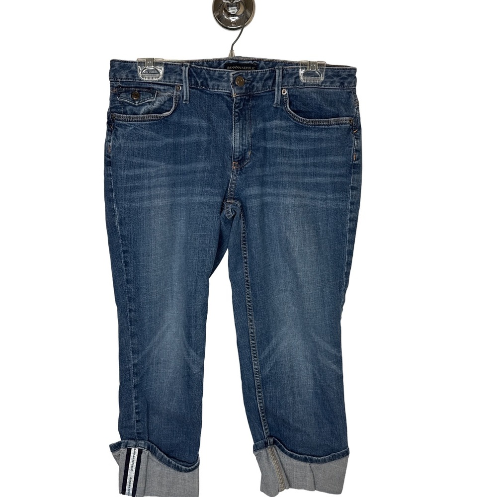 BANANA REPUBLIC Women’s Cropped Cuffed Classic Regular Denim Blue Jeans Sz 31/12